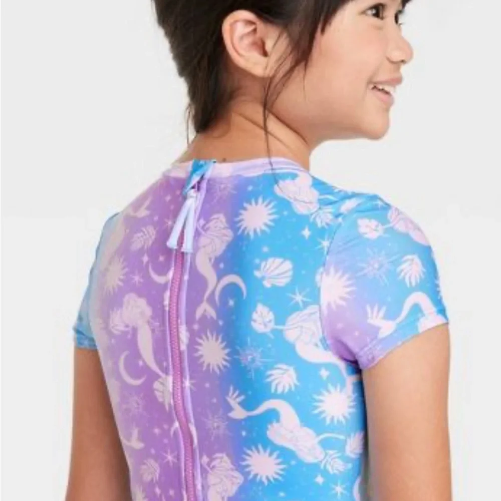 Girls' Mermaid One Piece Rash Guard - Cat & Jack
